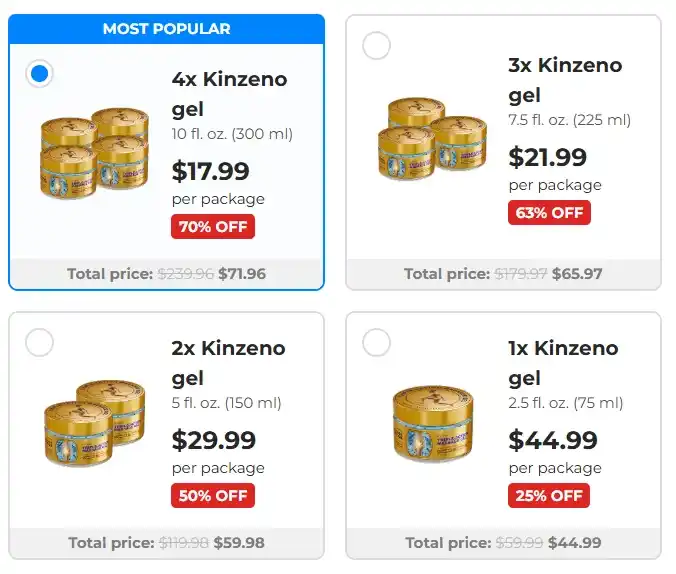Kinzeno Kinzeno price
